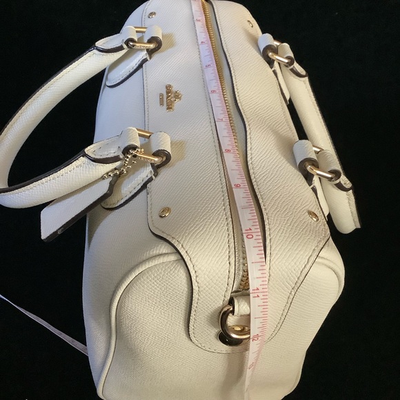 Coach Crossbody Bannet Purse White Pebble Leather - Picture 5 of 9
